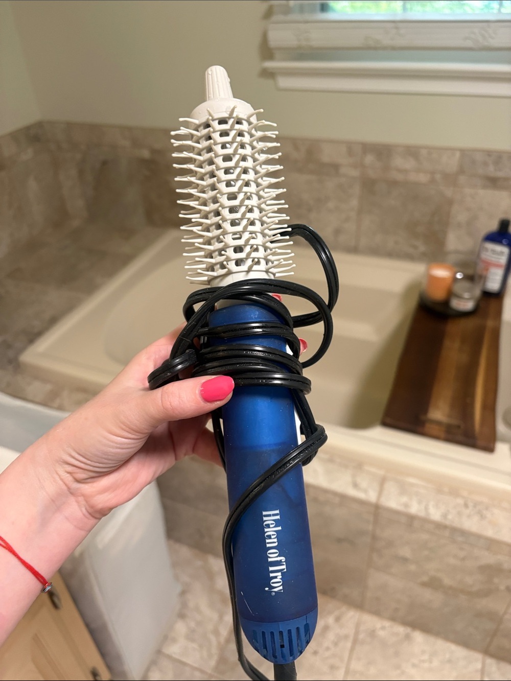 Helen of Troy Blue Hot Air Styling Brush - White Bristle